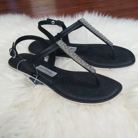 west loop Shoes - Bling T-strap Sandals